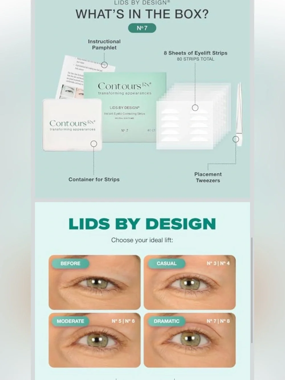 Contours eyelid strips NIB‎ assorted 80ct